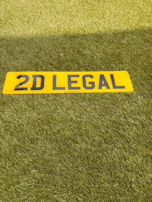 Standard Printed Number Plates