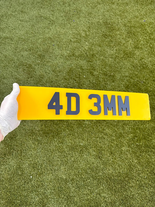 4D 3MM/5MM Car Number Plate