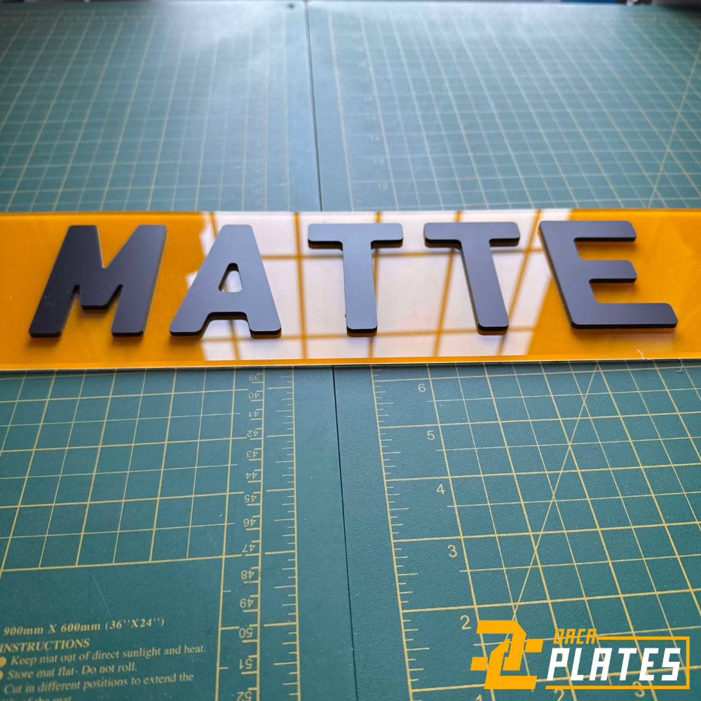 4D 3MM Matte Car Plate