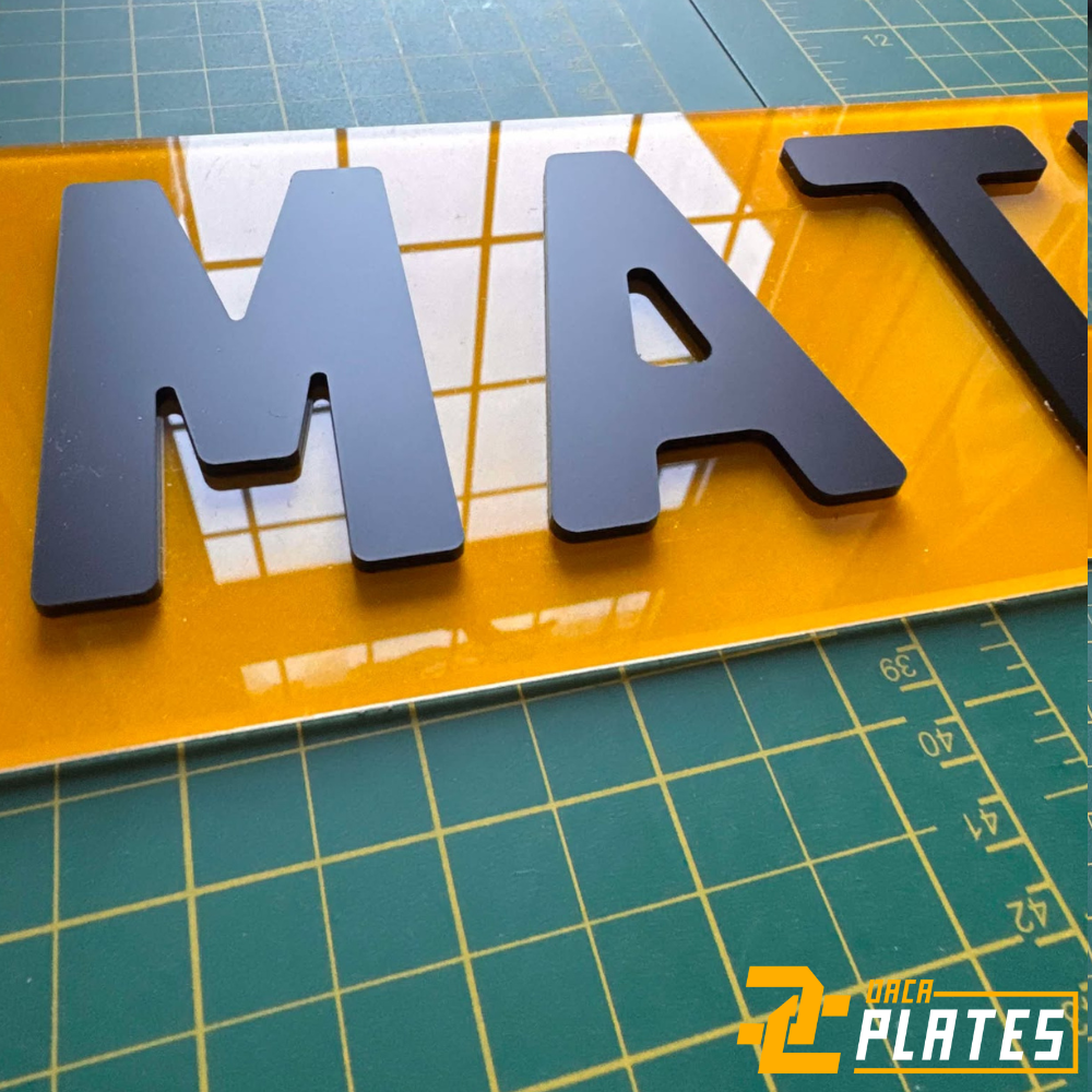 4D 3MM Matte Car Plate