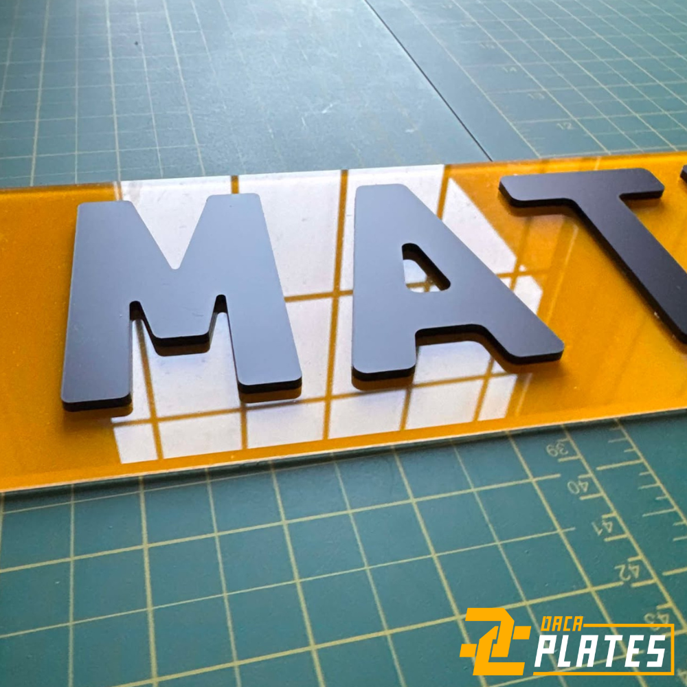 4D 3MM Matte Car Plate