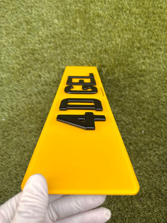 4D Gel Number plate