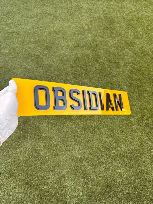 4D OBSIDIAN Number plates