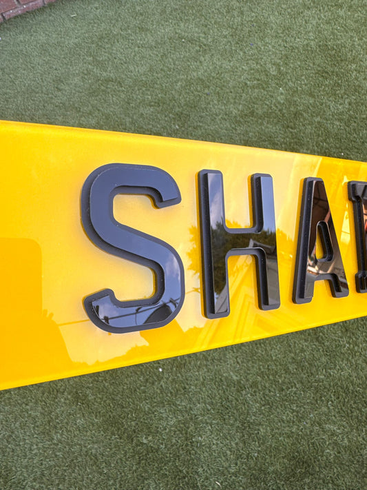 4D Shadow Number Plates