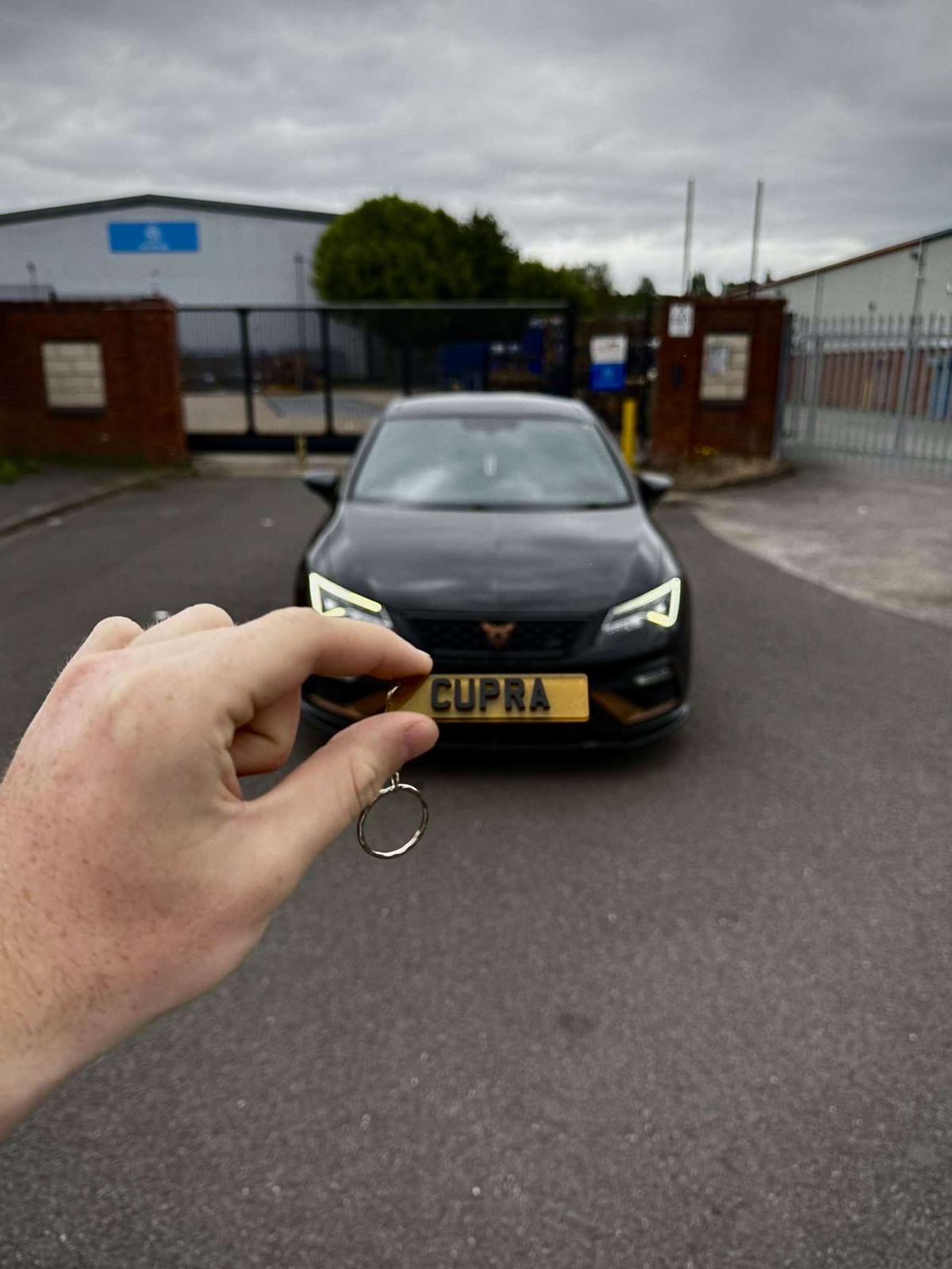 4D Number Plate Keyring