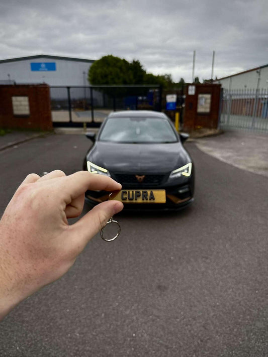 4D Number Plate Keyring