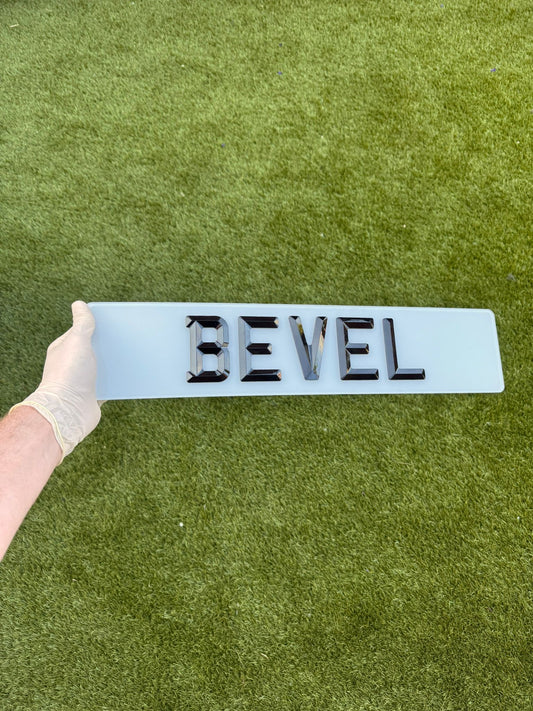 4D Retro Bevelled Number Plates