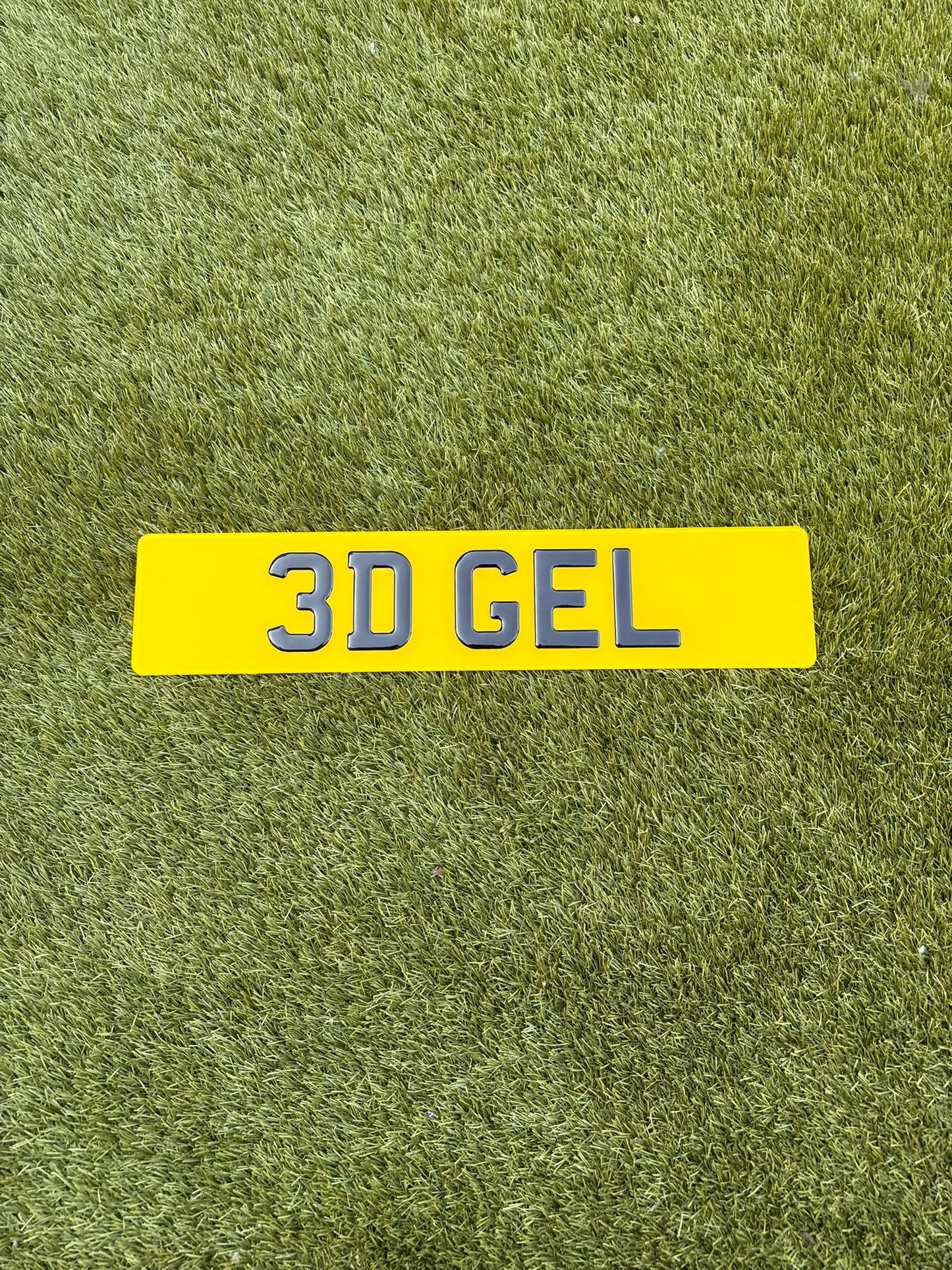 3D Gel Car Number Plate
