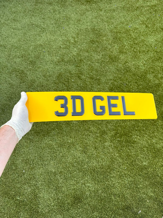 3D Gel Car Number Plate