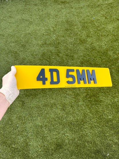4D 3MM/5MM Car Number Plate