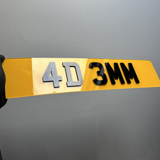 4D 3MM Car Plate