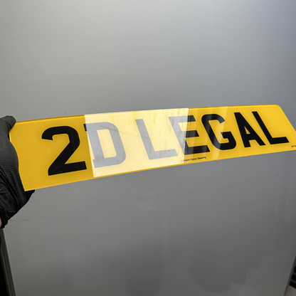 2D Printed Car Plate