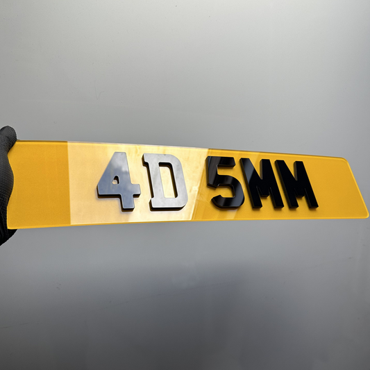 4D 5MM Car Plate