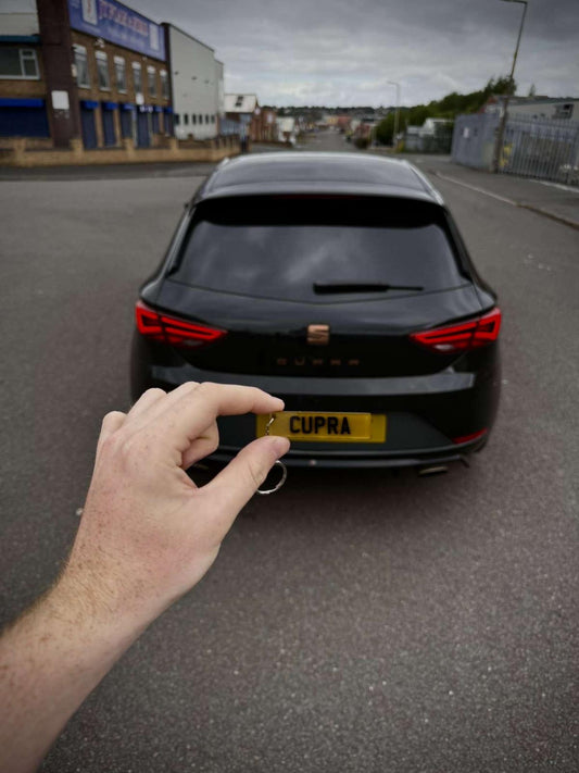 4D Number Plate Keyring